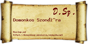Domonkos Szonóra névjegykártya